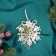 Jewelry decoration "Snowflake shine of the pearl" 9 cm, white