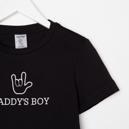 T-shirt Children's KAFTAN "Daddy’s Boy" R.30 (98-104), black-8