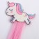 Hair strand on a clock "Unicorn" 40 cm