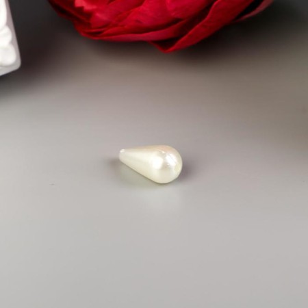 Beads for creativity plastic "elongated pearls" set of 20 g 1.8x0.9 cm-2