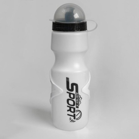 Bicycle bottle, 750 ml, "Master K.", with fastening, white