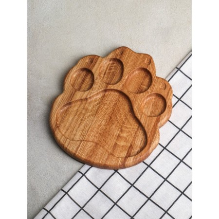 Board for feeding the author "Tiger's paw", 19 × 22 × 2 cm, natural oak-3