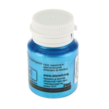 Acrylic pearl paint 20 ml, Wizzart Pearl, blue, frost -resistant-1