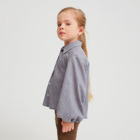 Children's shirt Minaku: Cotton Collection Color Gray, river 110-1