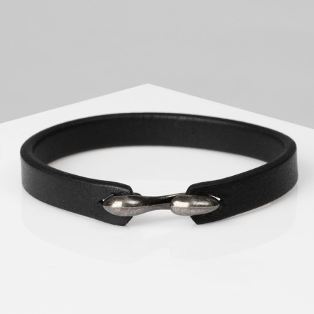 Unisex Bracelet "Power" Infinity, Black Color with Silver, 21.5 cm-1