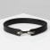 Unisex Bracelet "Power" Infinity, Black Color with Silver, 21.5 cm