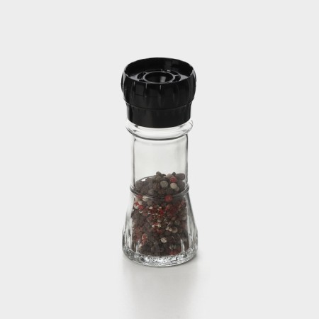 Mill for spices, plastic mechanism, 80 ml, black color-1