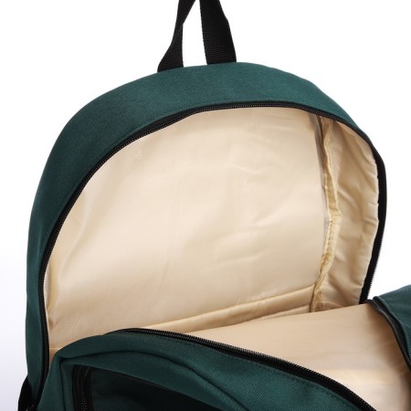 Young backpack from a lightning textile, 3 pockets, a bag, a suitcase holder, black/green color-7