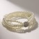 Bracelet Pearl "Shambhala", 5 threads, beads 4, white color