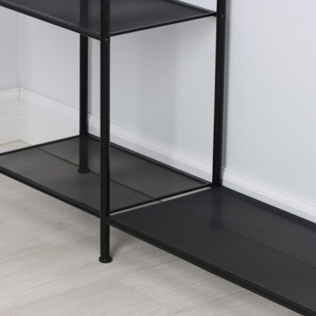Wardrobe system with shelves "Valencia 1", steel, 109 × 30 × 155.5 cm, black color-2