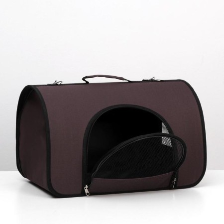 Bag - Animal carrying, 2 entrances, 46 x 28.5 x 30 cm, brown-3