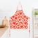 Apron "Ethel" Red Hearts 60x65cm, 100% cotton, sarzha 190 g/m2
