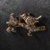 Suspended decor "A branch with two birds" bronze