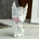 Souvenir Polystone "Angel in a pink wreath with a heart from roses" MIX 15x7.8x5.5 cm