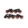 Cross Roller Frame for hockey skates, black-red, size 30-33