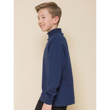 Sweatshirt for boys, height 152 cm, dark blue color-1