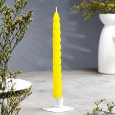Candle twisted, 2.3x 24.5 cm, 5 hours, 50 g, yellow