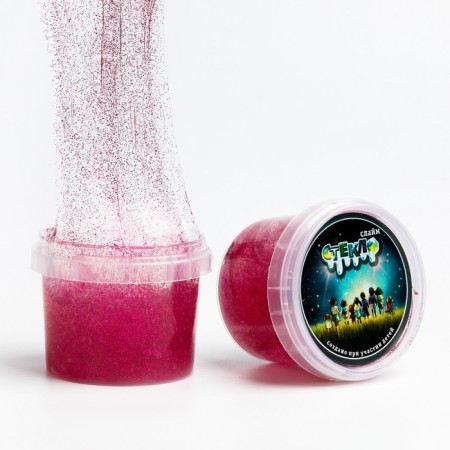 Slime "Glass" with cherry brushes 100 g