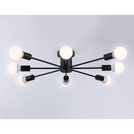 Lamp ceiling in the style of Ambrella Light, Loft, TR80411, 8HE27, Black Color-2