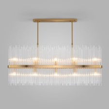 Светильник подвесной Bogate's Allure 486/10, E14, 10х60Вт, 1200х170 мм, цвет латунь