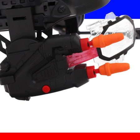 The helmet of the policeman "Super Agent", light and sound effects, works from batteries-14