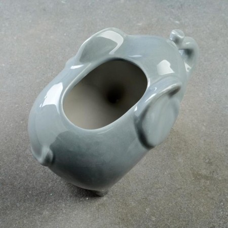 Kashpo "Elephant Plato" Gray, 16x9x13cm-4