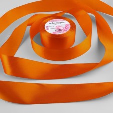 Satin tape, 40 mm × 23 ± 1 m, tangerine color №164