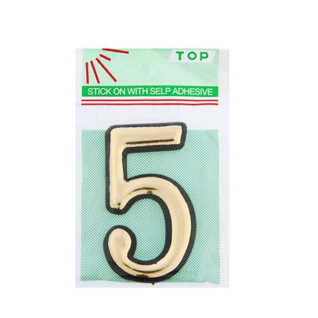 Door number "9", plastic, chromium color-3
