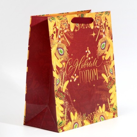 Laminated vertical "Firebird", ML 23 x 27 x 11.5 cm, New Year-1