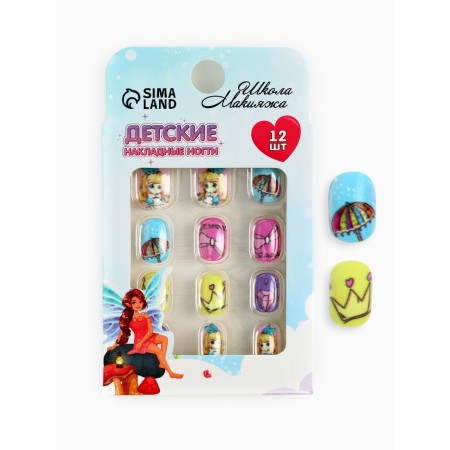 Children's false nails "Cute adventure", 12 pcs
