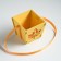 Wooden Kashpo 10 × 10.5 × 9 cm Raphael "September 1", handle ribbon, yellow