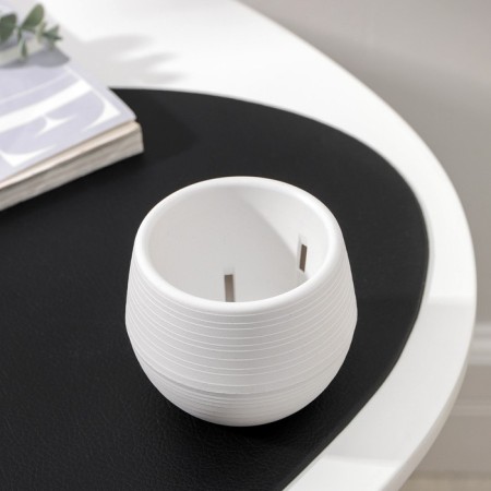 Pot for flowers with the Podon "Japan", 125 ml, d = 8 cm, h = 6.5 cm, white color-1