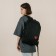School textile “heart”, 46x30x10 cm, vertical pocket, black color