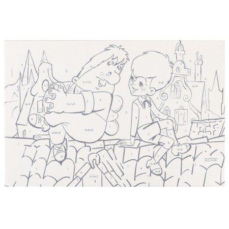 Picture on numbers for children, 20x30 cm, baby and Carlson-3