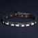 Collar of a leather reflective butterfly on a synthetic winterizer butterfly, 45 x 2 cm, Osh 25-35 cm, black