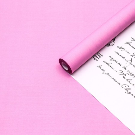 Paper white craft, bilateral, pink, letter on white, 0.6 x 10 m-3