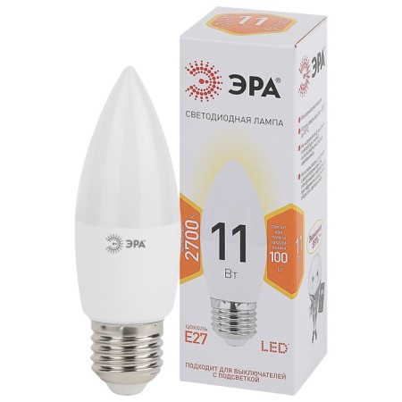 LED LED era Standard "candle", 11 W, E27, 880 lm, 2700k, glow warm white