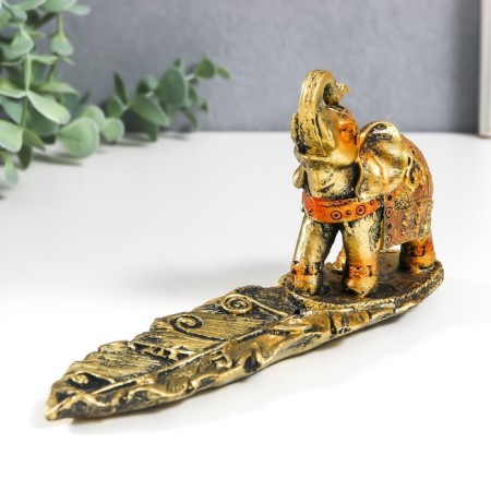 Polystone souvenir with a stand under the incense "Elephant on the Fel" 4.7x17.5x8 cm-2