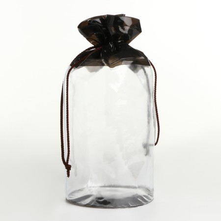 Cosmetic bag on the cord, the color is transparent/black-1