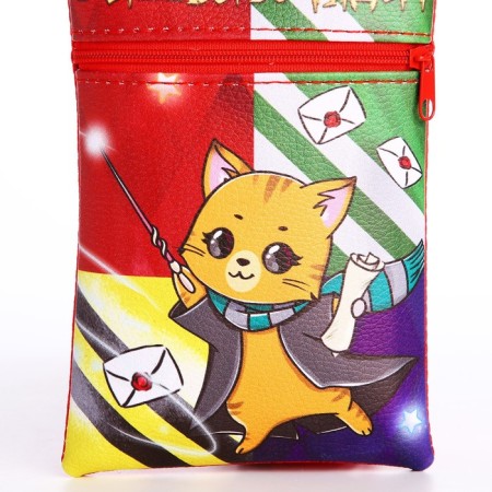Gift set of children's “Magic near”, bag, badge, red color-3