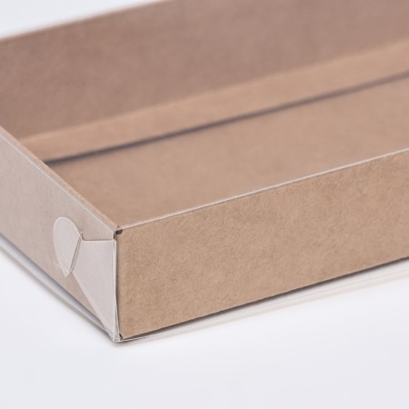 Confectionery packaging, craft with PVC lid, 18 x 10 x 3 cm-2