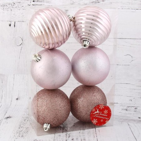 Set of balls plastic D-8 cm, 6 pcs "Empire Brill"-1