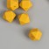 Busina silicone "polyhedron" mustard d = 1.7 cm