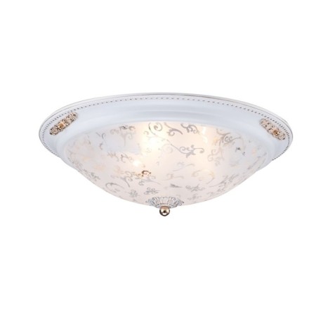 Ceiling light MayToni C907-CL-03-W, 3CHE27, 40W, 45x45x14 cm, white color with gold-1