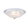 Ceiling light MayToni C907-CL-03-W, 3CHE27, 40W, 45x45x14 cm, white color with gold
