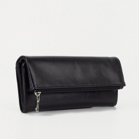 Women's wallet with lightning, black color
