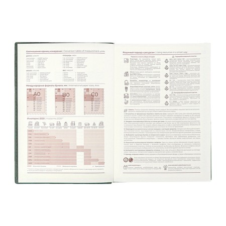 Dated 2025 diary, Escalada, A5+ 176 sheets, integral cover, artificial leather, foil embroidery, lies, block 80 g/m2, green block-8
