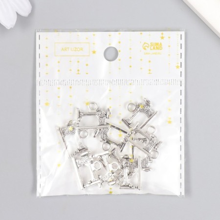 Decor for creativity Metal "Sewing machine" silver 1.5x1.9 cm-5