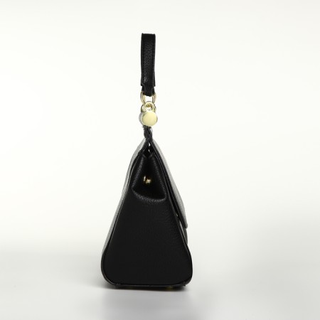 Women's bag on magnet Textura, small size, black color-6