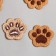 Decor for creativity Textile embroidery "Paw" 4.3x5 cm